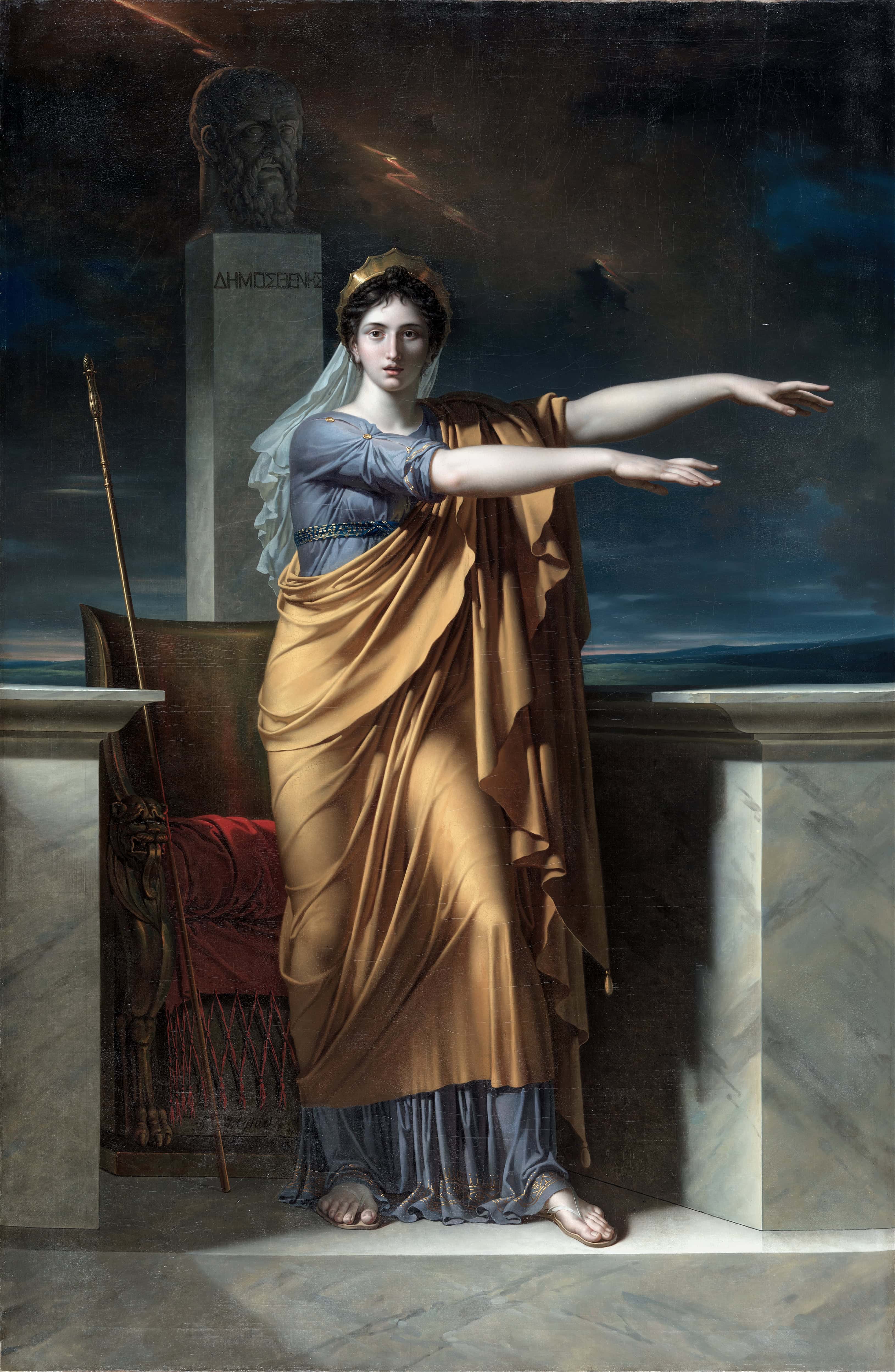Polyhymnia, Muse of Eloquence (1800). Charles Meynier. Image from: https://randomdailyart.com/art/2026-02-07/.